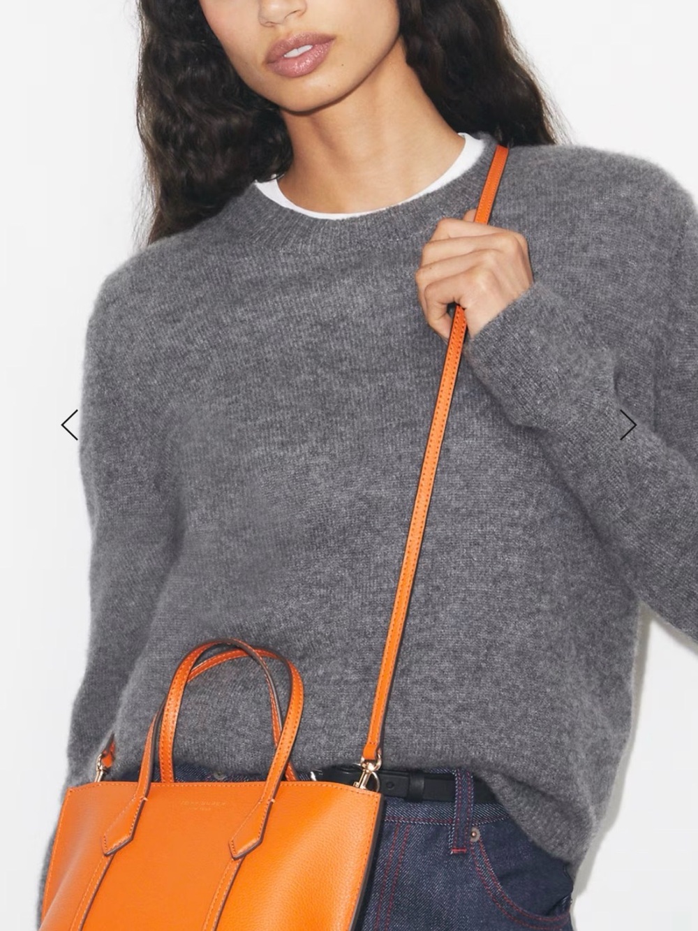 Tory Burch Perry Mini Tote Orange Jam NEW - Picture 2 of 3